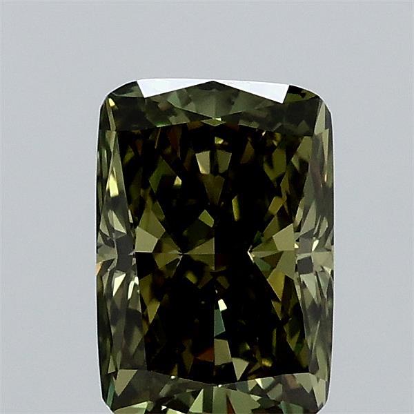 1.05 Carat Cushion Shaped, Excellent Cut, FANCY VIVID GREEN Color, VVS2 Clarity, IGI Certified Lab Grown Diamond