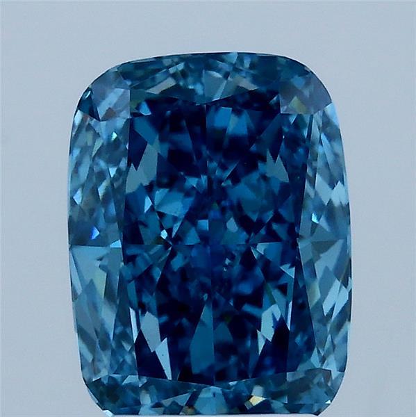 2.61 Carat Cushion Shaped, Ideal Cut, FANCY VIVID BLUE Color, VS1 Clarity, IGI Certified Lab Grown Diamond