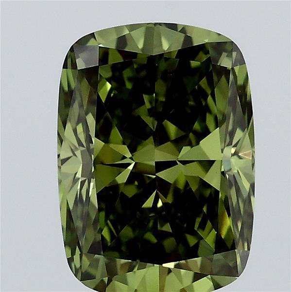 2.12 Carat Cushion Shaped, Excellent Cut, FANCY VIVID GREEN Color, VVS2 Clarity, IGI Certified Lab Grown Diamond