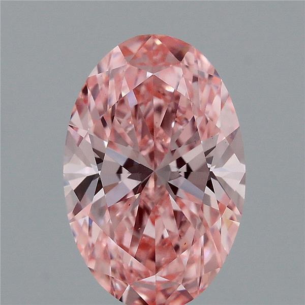1.74 Carat Oval Shaped, Ideal Cut, FANCY VIVID PINK Color, VS1 Clarity, IGI Certified Lab Grown Diamond