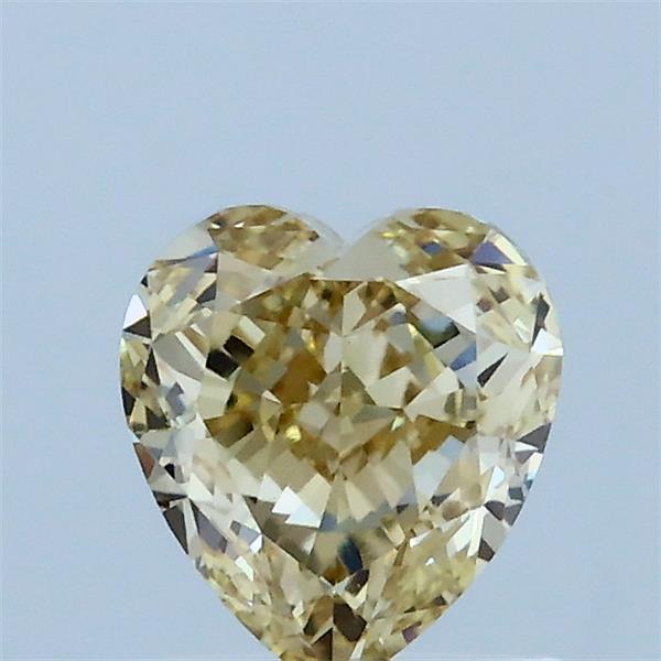 1.07 Carat Heart Shaped, Very Good Cut, FANCY LIGHT YELLOW Color, VVS2 Clarity, IGI Certified Lab Grown Diamond