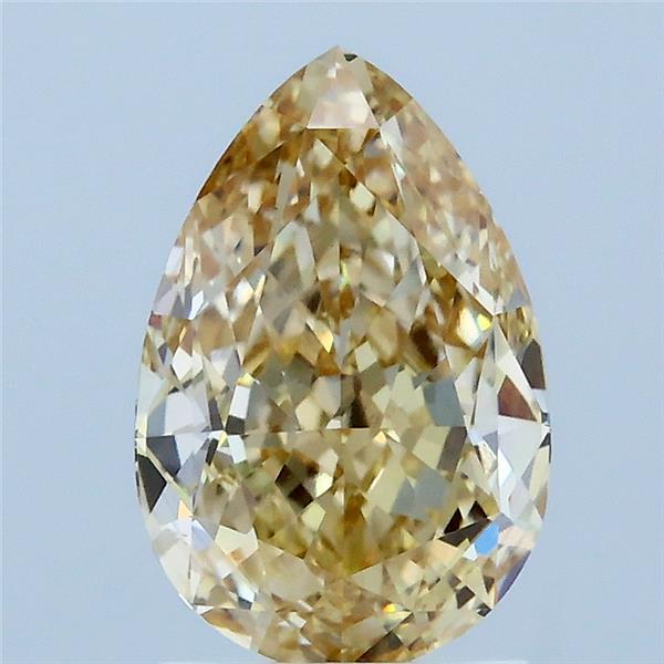 2.10 Carat Pear Shaped, Excellent Cut, FANCY LIGHT YELLOW Color, VVS2 Clarity, IGI Certified Lab Grown Diamond