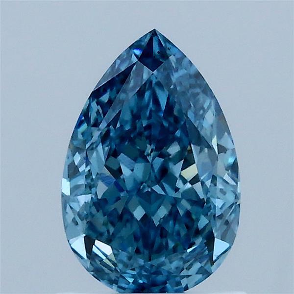 1.21 Carat Pear Shaped, Excellent Cut, FANCY VIVID BLUE Color, VS1 Clarity, IGI Certified Lab Grown Diamond
