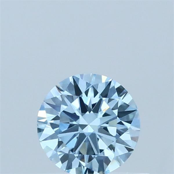 0.46 Carat Round Shaped, Excellent Cut, FANCY VIVID BLUE Color, VS1 Clarity, IGI Certified Lab Grown Diamond