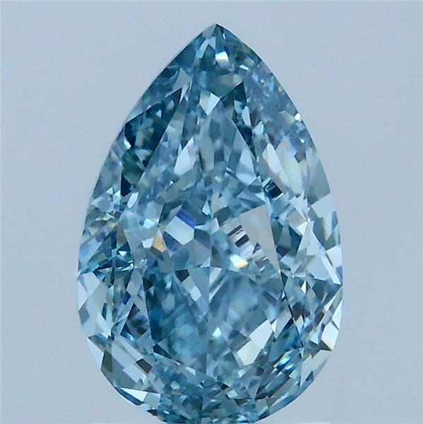 2.02 Carat Pear Shaped, Excellent Cut, FANCY VIVID BLUE Color, VS1 Clarity, IGI Certified Lab Grown Diamond