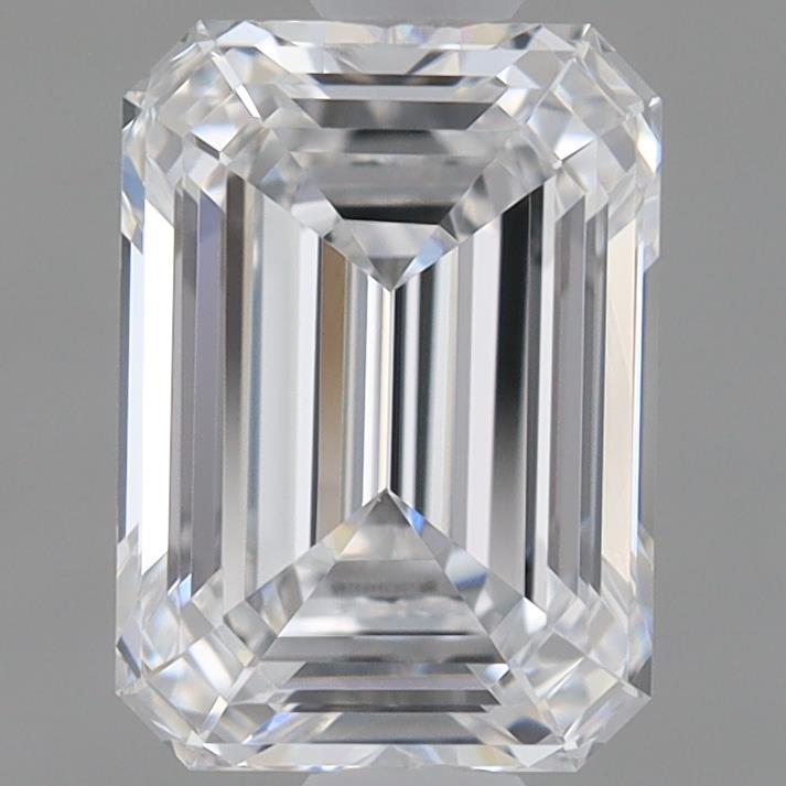 0.97 Carat Emerald Shaped, Ideal Cut, D Color, VVS2 Clarity, IGI Certified Lab Grown Diamond