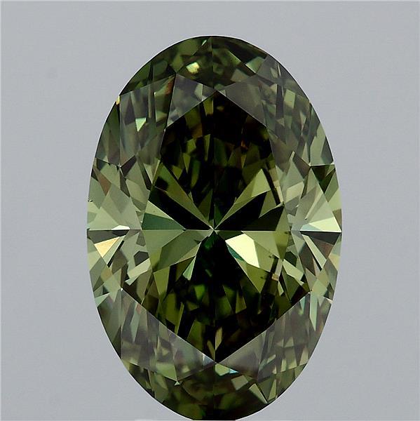5.51 Carat Oval Shaped, Ideal Cut, FANCY VIVID GREEN Color, VS1 Clarity, IGI Certified Lab Grown Diamond