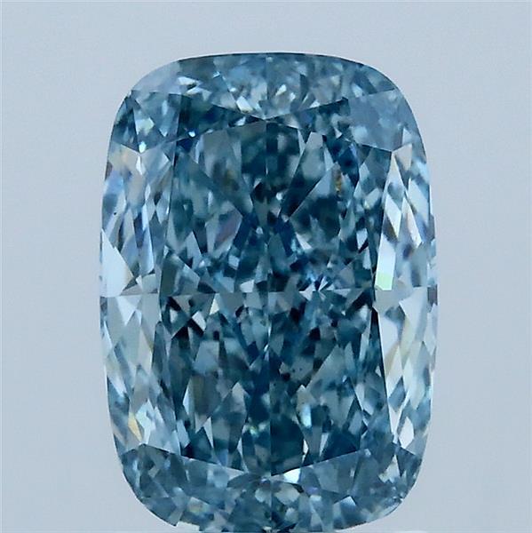 2.09 Carat Cushion Shaped, Ideal Cut, FANCY VIVID BLUE Color, VS2 Clarity, IGI Certified Lab Grown Diamond