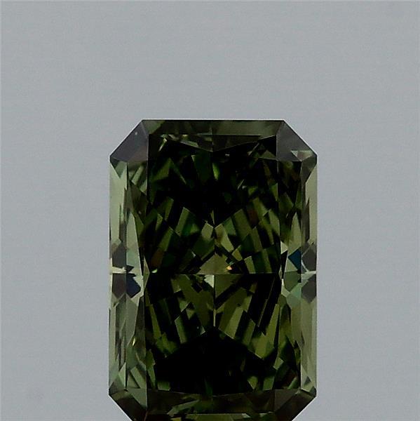 1.00 Carat Radiant Shaped, Ideal Cut, FANCY VIVID GREEN Color, VS1 Clarity, IGI Certified Lab Grown Diamond