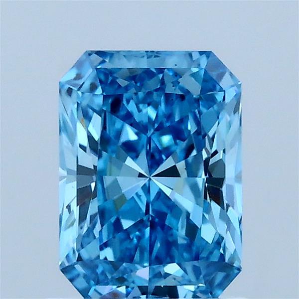 1.05 Carat Radiant Shaped, Ideal Cut, FANCY VIVID BLUE Color, VS2 Clarity, IGI Certified Lab Grown Diamond