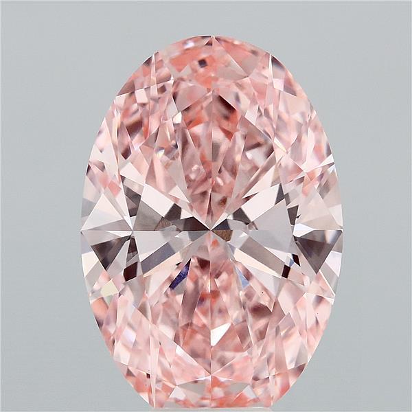 9.02 Carat Oval Shaped, Ideal Cut, FANCY VIVID PINK Color, VVS2 Clarity, IGI Certified Lab Grown Diamond