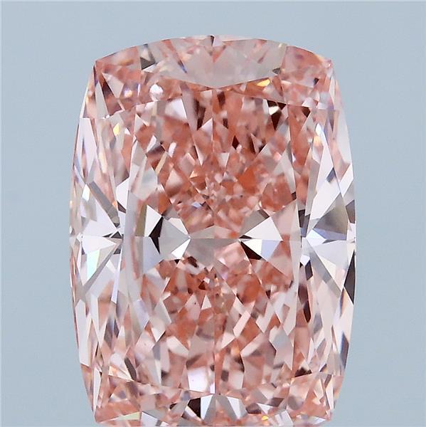 5.00 Carat Cushion Shaped, Ideal Cut, FANCY VIVID PINK Color, VVS2 Clarity, IGI Certified Lab Grown Diamond