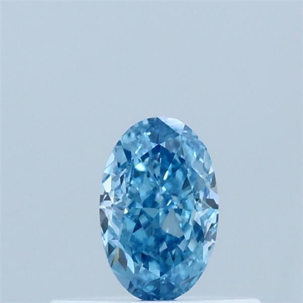 0.32 Carat Oval Shaped, Very Good Cut, FANCY VIVID BLUE Color, VVS2 Clarity, IGI Certified Lab Grown Diamond