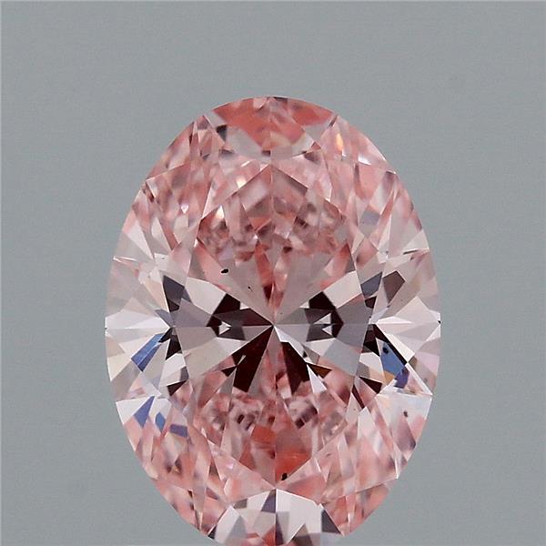 1.45 Carat Oval Shaped, Ideal Cut, FANCY VIVID PINK Color, VS2 Clarity, IGI Certified Lab Grown Diamond