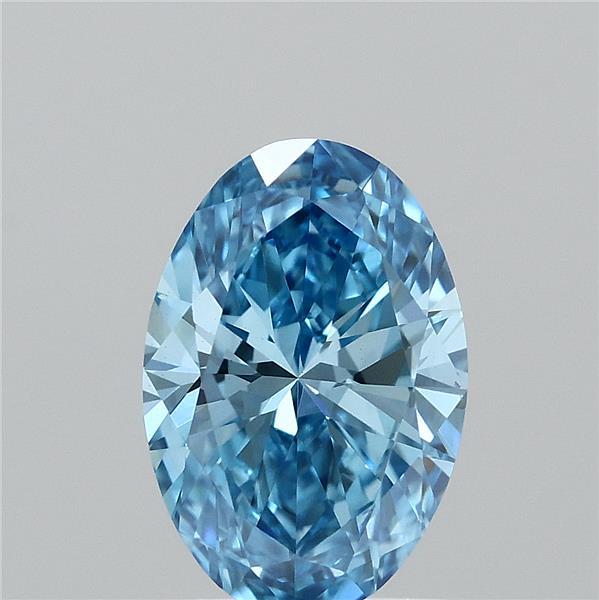 1.00 Carat Oval Shaped, Excellent Cut, FANCY VIVID BLUE Color, VS1 Clarity, IGI Certified Lab Grown Diamond