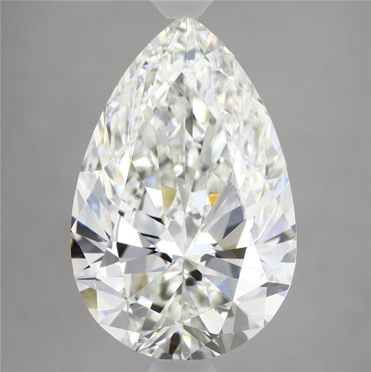 5.08 Carat Pear Shaped, Ideal Cut, F Color, VVS2 Clarity, IGI Certified Lab Grown Diamond