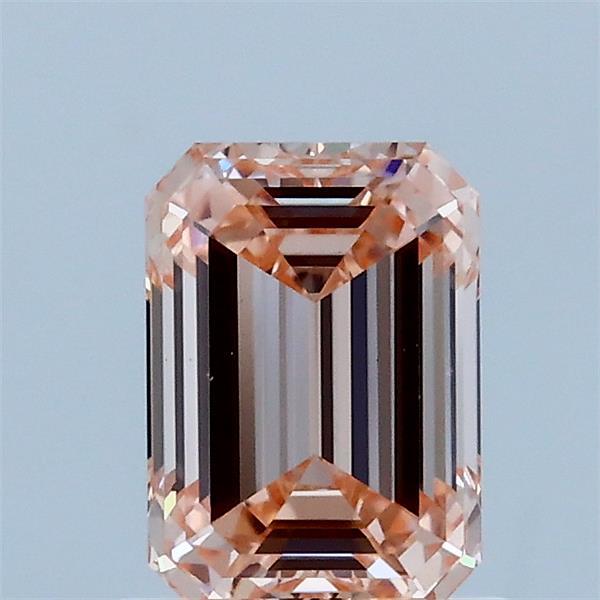1.02 Carat Emerald Shaped, Ideal Cut, FANCY INTENSE PINK Color, VS1 Clarity, IGI Certified Lab Grown Diamond