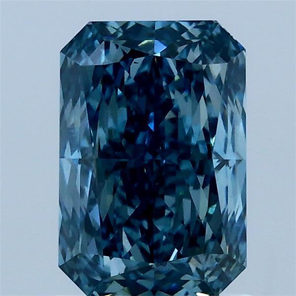 1.55 Carat Radiant Shaped, Ideal Cut, FANCY VIVID BLUE Color, VS1 Clarity, IGI Certified Lab Grown Diamond
