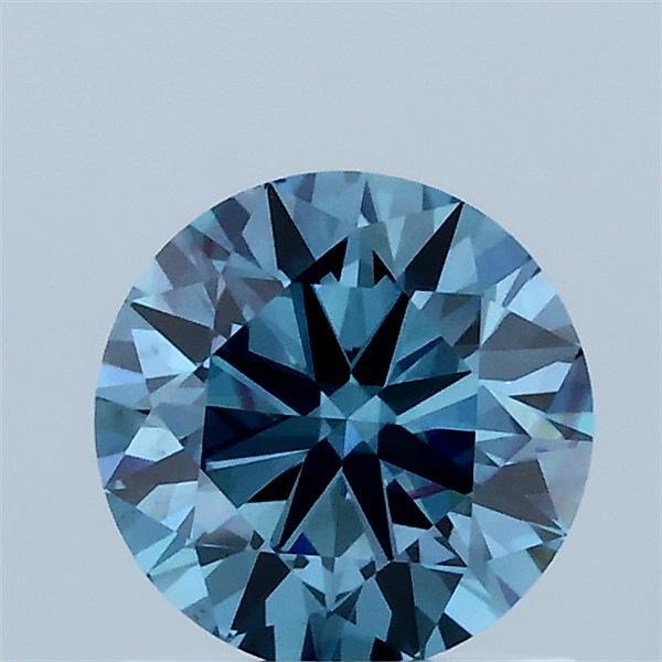 1.00 Carat Round Shaped, Very Good Cut, FANCY VIVID BLUE Color, VS2 Clarity, IGI Certified Lab Grown Diamond