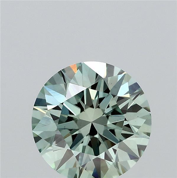 1.95 Carat Round Shaped, Excellent Cut, FANCY VIVID GREEN Color, VS1 Clarity, IGI Certified Lab Grown Diamond