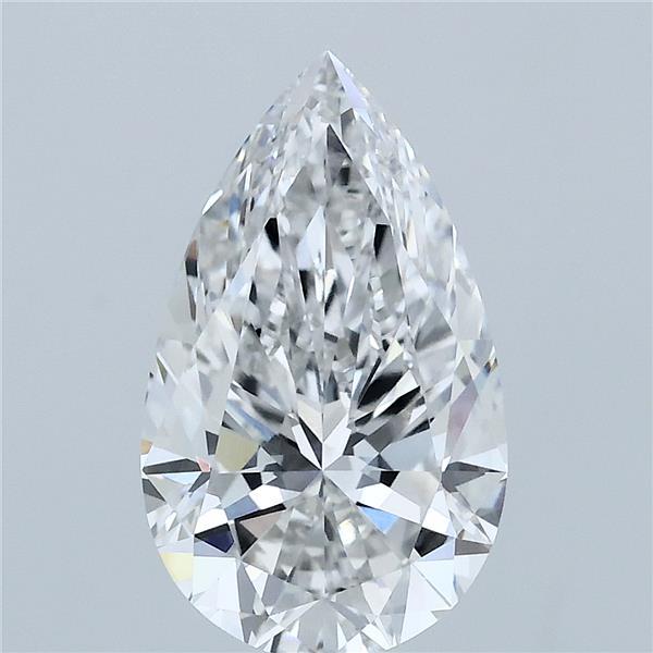 2.58 Carat Pear Shaped, Ideal Cut, F Color, VVS2 Clarity, IGI Certified Lab Grown Diamond