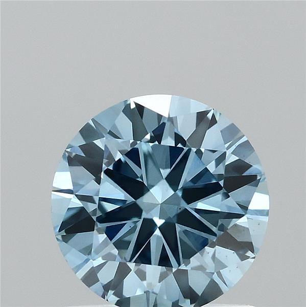 0.94 Carat Round Shaped, Very Good Cut, FANCY VIVID BLUE Color, VS2 Clarity, IGI Certified Lab Grown Diamond