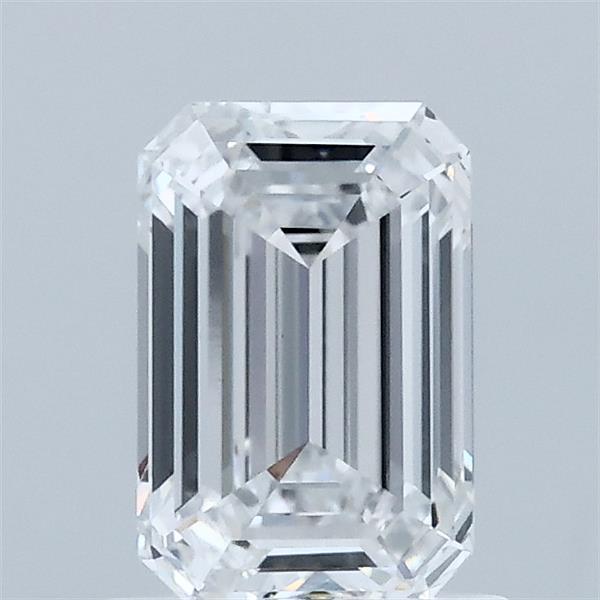 1.03 Carat Emerald Shaped, Ideal Cut, D Color, VVS2 Clarity, IGI Certified Lab Grown Diamond