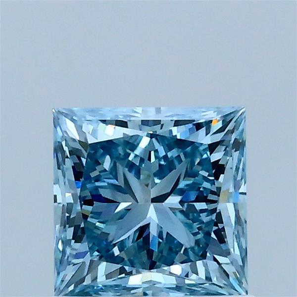 1.12 Carat Princess Shaped, Ideal Cut, FANCY VIVID BLUE Color, VS1 Clarity, IGI Certified Lab Grown Diamond
