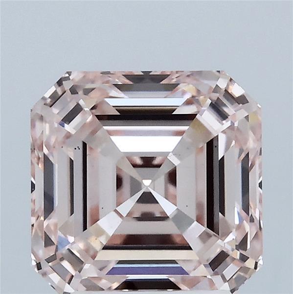 2.61 Carat Asscher Shaped, Ideal Cut, FANCY INTENSE PINK Color, VS2 Clarity, IGI Certified Lab Grown Diamond
