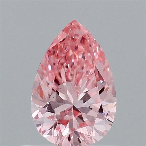 0.70 Carat Pear Shaped, Excellent Cut, FANCY VIVID PINK Color, VS1 Clarity, IGI Certified Lab Grown Diamond