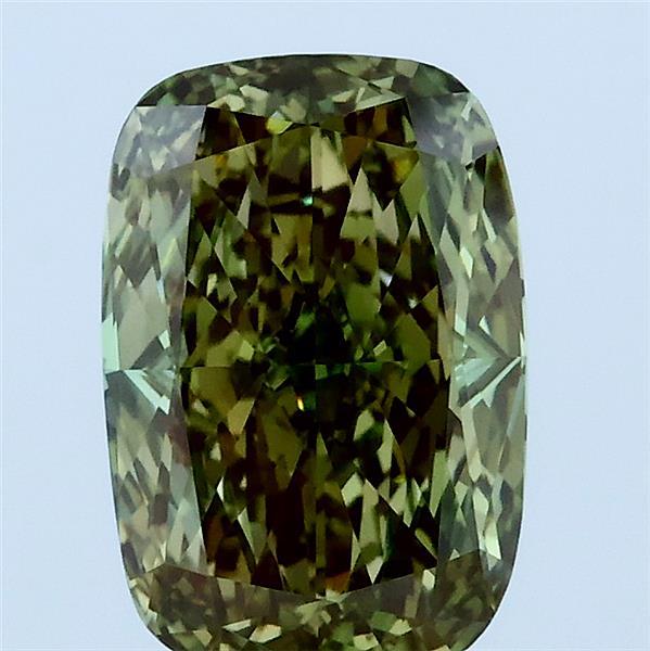 2.03 Carat Cushion Shaped, Ideal Cut, FANCY VIVID GREEN Color, VS1 Clarity, IGI Certified Lab Grown Diamond