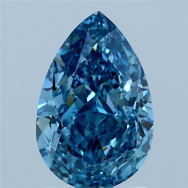 2.04 Carat Pear Shaped, Excellent Cut, FANCY VIVID BLUE Color, VS1 Clarity, IGI Certified Lab Grown Diamond