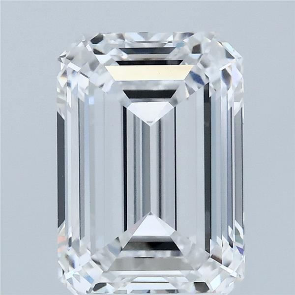 3.10 Carat Emerald Shaped, Ideal Cut, D Color, VVS2 Clarity, IGI Certified Lab Grown Diamond