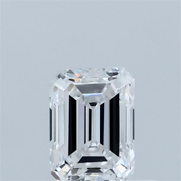 0.58 Carat Emerald Shaped, Ideal Cut, D Color, VVS2 Clarity, IGI Certified Lab Grown Diamond