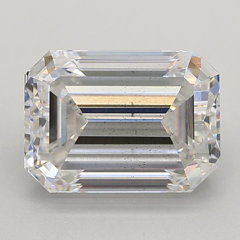 4.98 Carat Emerald Shaped, Ideal Cut, F Color, SI1 Clarity, IGI Certified Lab Grown Diamond