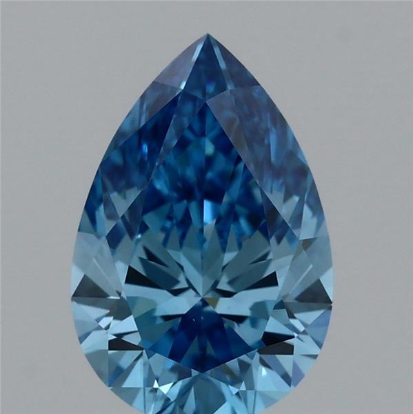 1.21 Carat Pear Shaped, Ideal Cut, FANCY VIVID BLUE Color, VS1 Clarity, IGI Certified Lab Grown Diamond