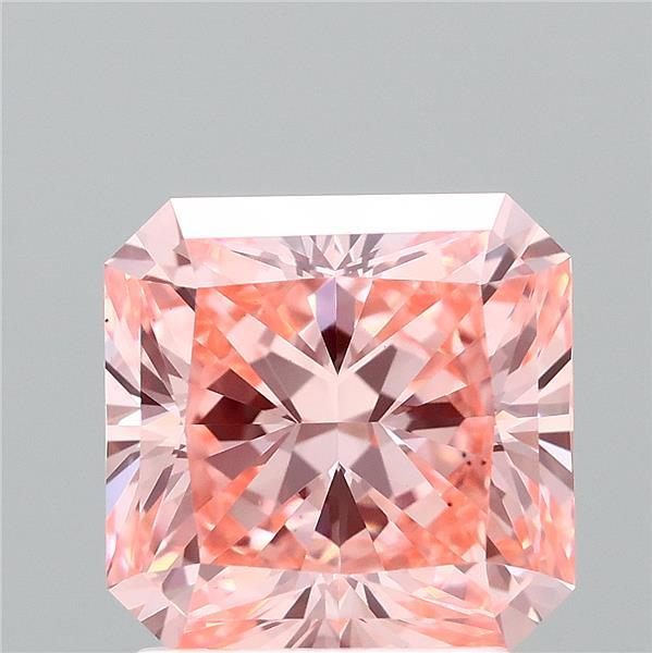 2.11 Carat Radiant Shaped, Ideal Cut, FANCY VIVID PINK Color, VS1 Clarity, IGI Certified Lab Grown Diamond