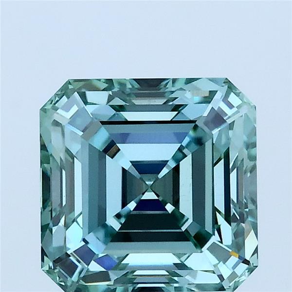 2.04 Carat Asscher Shaped, Excellent Cut, FANCY INTENSE GREEN Color, VS1 Clarity, IGI Certified Lab Grown Diamond