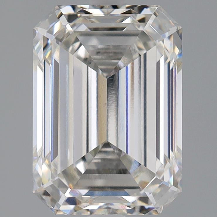 3.09 Carat Emerald Shaped, Ideal Cut, G Color, VVS2 Clarity, IGI Certified Lab Grown Diamond