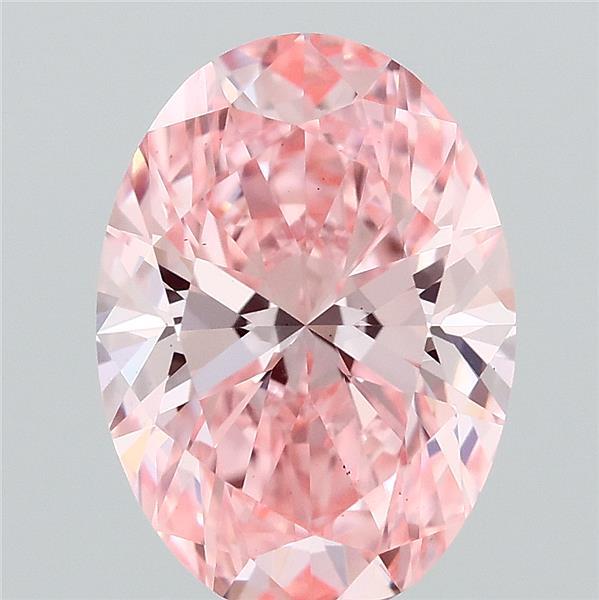 1.52 Carat Oval Shaped, Ideal Cut, FANCY VIVID PINK Color, VS2 Clarity, IGI Certified Lab Grown Diamond