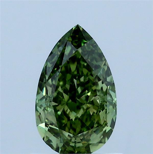 1.03 Carat Pear Shaped, Very Good Cut, FANCY VIVID GREEN Color, VS1 Clarity, IGI Certified Lab Grown Diamond