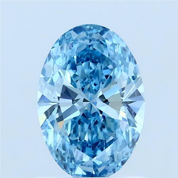 1.01 Carat Oval Shaped, Ideal Cut, FANCY VIVID BLUE Color, VS1 Clarity, IGI Certified Lab Grown Diamond