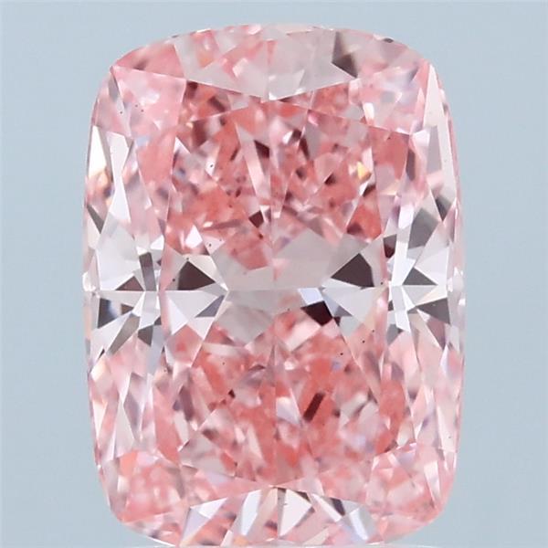 2.05 Carat Cushion Shaped, Ideal Cut, FANCY VIVID PINK Color, VS1 Clarity, IGI Certified Lab Grown Diamond