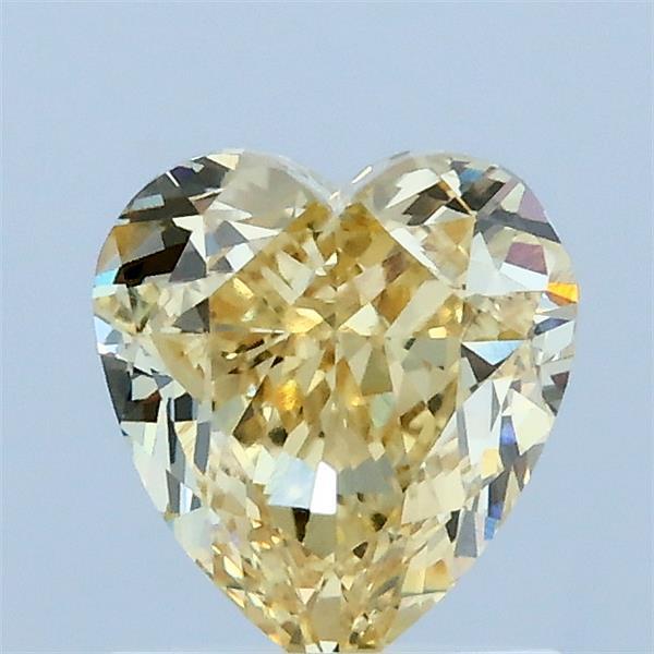 1.50 Carat Heart Shaped, Very Good Cut, FANCY YELLOW Color, VVS1 Clarity, IGI Certified Lab Grown Diamond