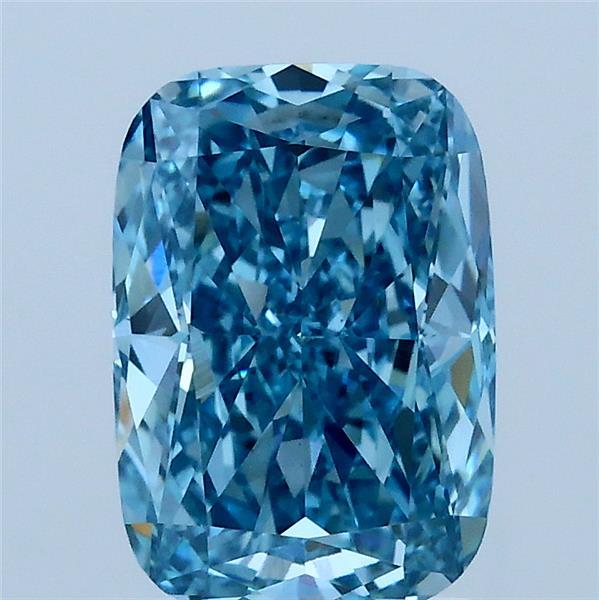 2.01 Carat Cushion Shaped, Ideal Cut, FANCY VIVID BLUE Color, VVS2 Clarity, IGI Certified Lab Grown Diamond