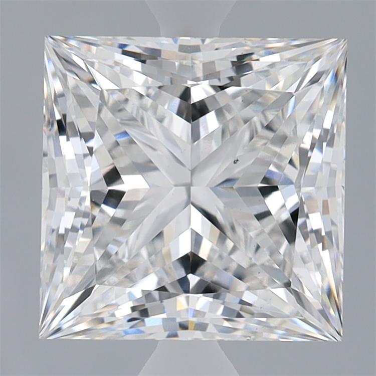 3.85 Carat Princess Shaped, Ideal Cut, E Color, VS1 Clarity, IGI Certified Lab Grown Diamond