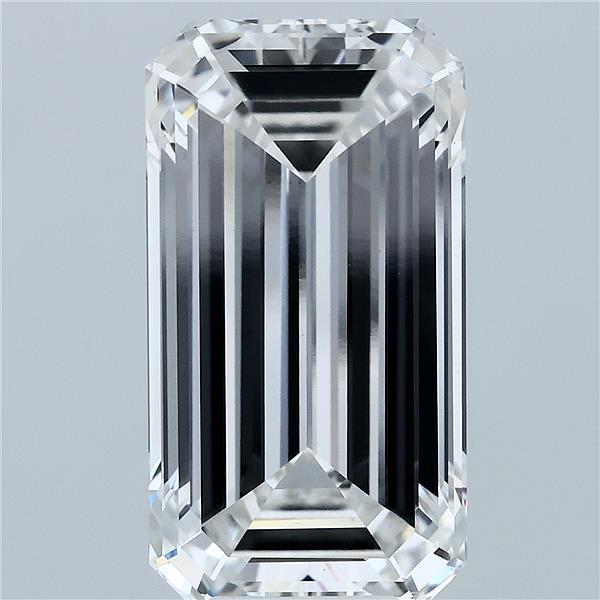 8.20 Carat Emerald Shaped, Ideal Cut, F Color, VS1 Clarity, IGI Certified Lab Grown Diamond