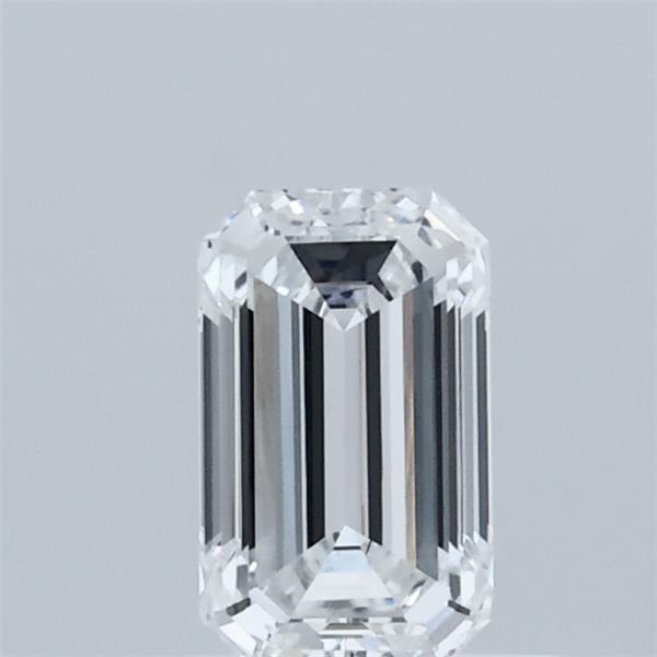 0.59 Carat Emerald Shaped, Excellent Cut, D Color, VVS2 Clarity, IGI Certified Lab Grown Diamond