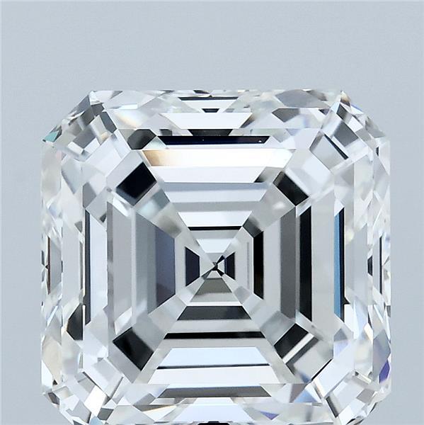 5.89 Carat Asscher Shaped, Excellent Cut, F Color, VVS2 Clarity, IGI Certified Lab Grown Diamond