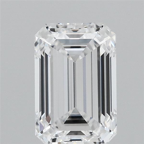 1.97 Carat Emerald Shaped, Ideal Cut, D Color, VVS1 Clarity, IGI Certified Lab Grown Diamond
